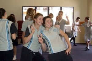 girls dancing at Donna's original girls programs at siena catholic college by Donna Power of Experience Wellbeing