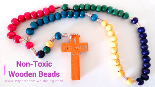 Donna Powers Rosary Beads are blessed by Fr Joshy Prappully a Capuchin Friar in Brisbane. Childrens rosary beads that are non-toxic colourful and wooden.